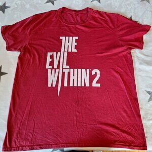 *NO SIZE TAG* Bethesda The Evil Within 2 Video Game Promotional T-shirt Horror